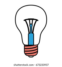 silhouette color sections of light bulb icon vector illustration