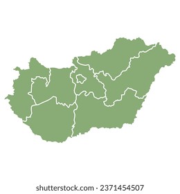 Mapa colgante de silueta y color (verde)