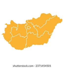 Mapa colgante de silueta y color (naranja)