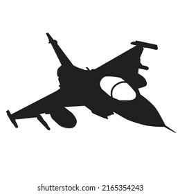 silhouette combat jet fighter vector design