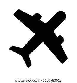 Silhueta de um avião comercial de passageiros que voe, representando viagens e turismo