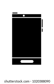 silhouette communication smartphone technology object icon