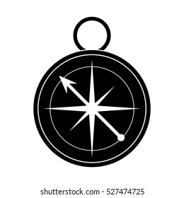 silhouette compass location element camping