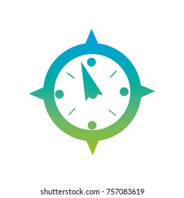 silhouette compass object to travel in map direction