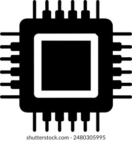 silhouette of a computer chip