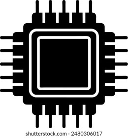 silueta de un chip de ordenador