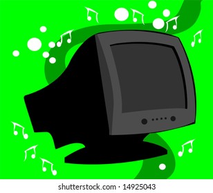 silhouette of a computer monitor	