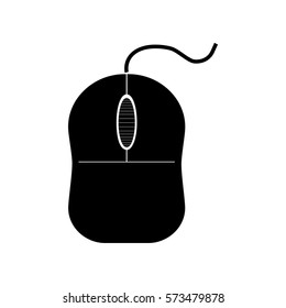 Silhouette of a computer mouse icon