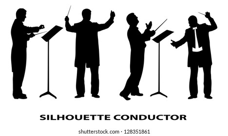 silhouette of conductor