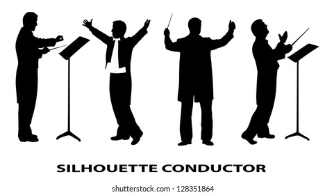 silhouette of conductor