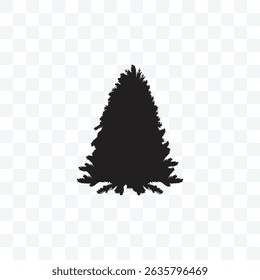 Silhouette of a Coniferous Tree Vector Illustration for Design Projects