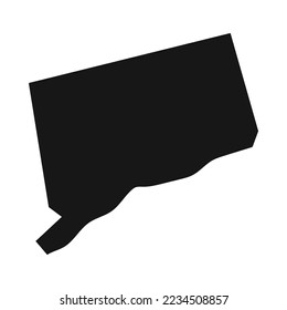 Silhouette of Connecticut state border.