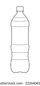 Silueta, contorno de la botella