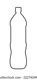 Silueta, contorno de la botella de plástico