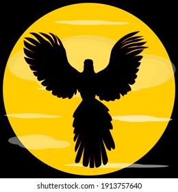 Silhouette of the Copsychus malabaricus birds .
the bird known as kucica hutan or murai batu.