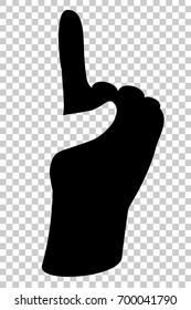 Silhouette of Counting or Voting Hand, Choose One