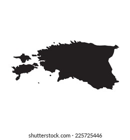 Silhouette of the Country Estonia