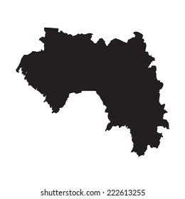 Silhouette of the Country Guinea