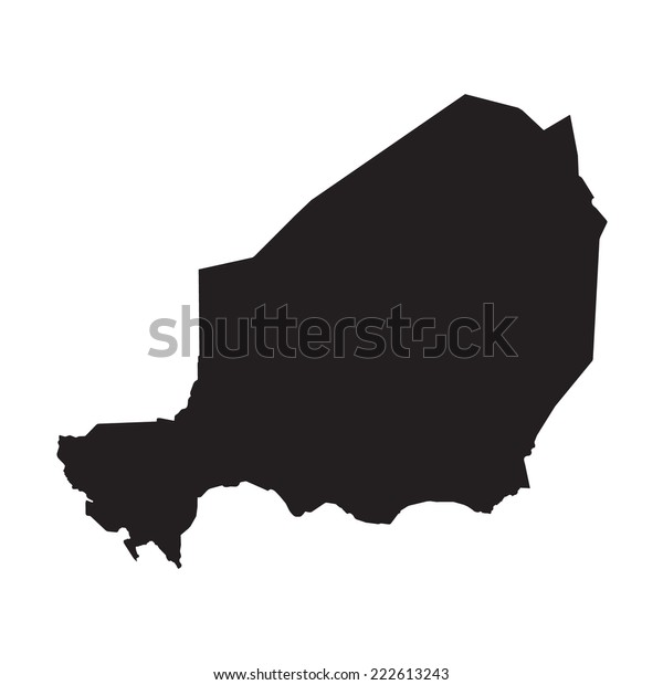 Silhouette Country Niger Stock Vector (Royalty Free) 222613243 ...