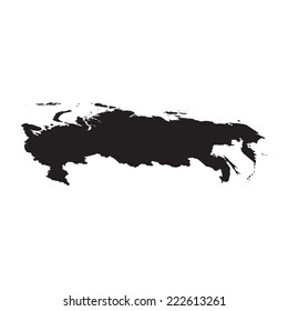 Silhouette of the Country Russia