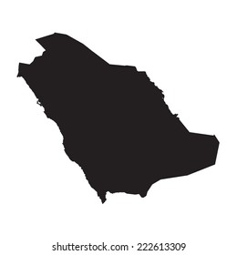 Silhouette of the Country Saudi Arabia