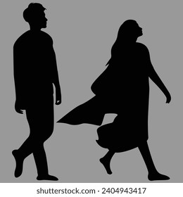 silhouette of a couple its a best couple 