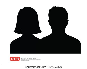 silhouette couple icon avatar profile picture