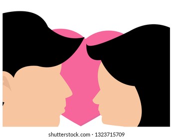 silhouette of a couple on white background vector 