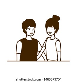 silhouette of couple of people smiling and hugging each other