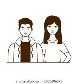 silhouette of couple of people standing on white background