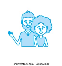 silhouette couple together with casual clothes