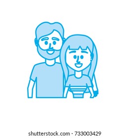 silhouette couple together with casual clothes