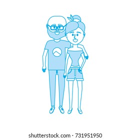 silhouette couple together with clouthes design