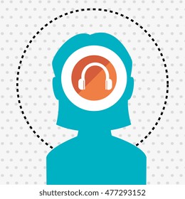 silhouette cover ears icon
