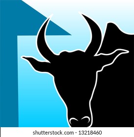  silhouette of a cow	