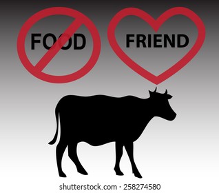 Silhouette of cow