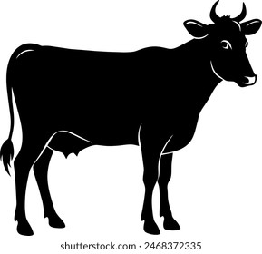 silhouette of a cow farm animal