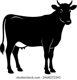 silhouette of a cow farm animal