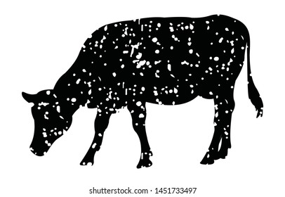 Download 20+ Cow Eating Grass Silhouette - Tembelek Bog