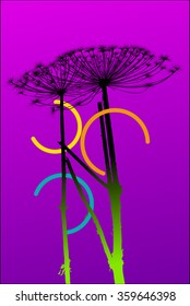 silhouette cow parsnip