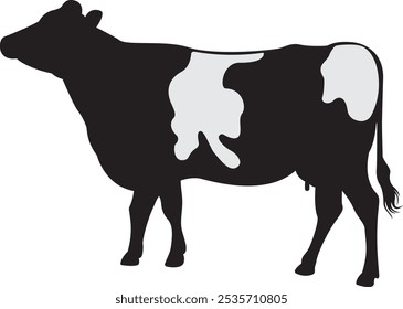 The silhouette of cow vector art