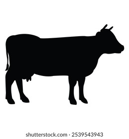 Silueta de diseño de Ilustración vectorial de vaca.