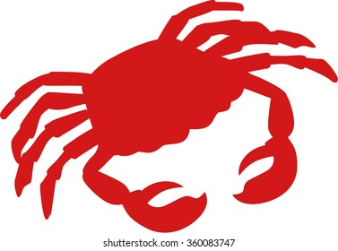 Silhouette of a crab