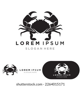 SILHOUETTE CRAB ANIMAL LOGO VECTOR