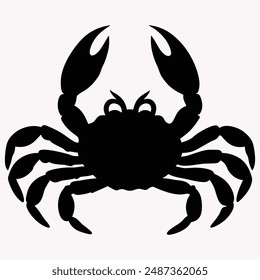 Silhouette Crab or Lobster Vector Design