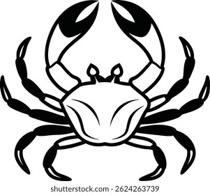 Silhueta Crab Vetor Ilustração Isolada No Vetor De Estoque