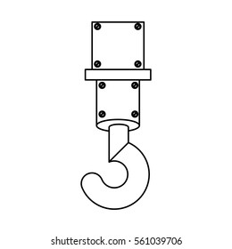silhouette crane hook construction machinery