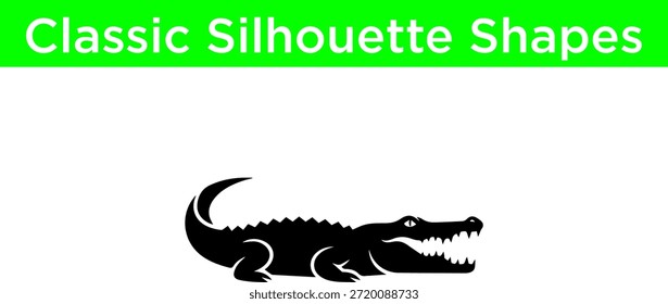 Silhouette of a crocodile Vector