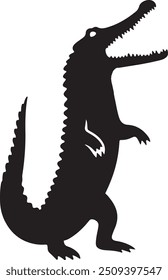 Silueta de un Arte vectorial de cocodrilo