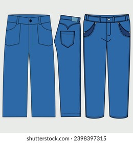 Silhouette Cropped jeans, outline cropped jeans, pant, vector, illustration, pans, women jeans, sketch, casual, drawing, front-back, silhouette denim, fashion, design, clothing, cropped style jeans.
